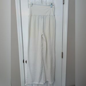 Sundance | Cotton Gauze Palazzo Pants | White | Size S